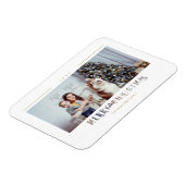 メリーモダンクリスマスタイポグラフィカスタム写真 マグネット (左側)