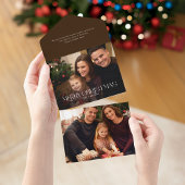 メリーモダンクリスマスタイポグラフィ写真 オールインワン招待状