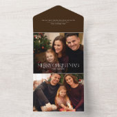 メリーモダンクリスマスタイポグラフィ写真 オールインワン招待状 (内側)