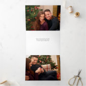 メリーモダンクリスマスタイポグラフィ写真 三つ折りクリスマスカード (内部)