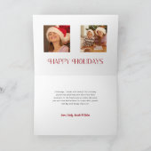 メリーモダンクリスマスタイポグラフィ数々の – 写真 シーズンカード (内部)