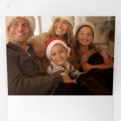 メリーモダンクリスマスタイポグラフィ数々の – 写真 三つ折りクリスマスカード (内部最初)