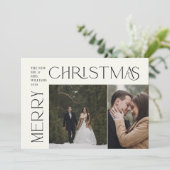メリーモダンクリスマスタイポグラフィ2フォトプレイド シーズンカード (スタンド正面)