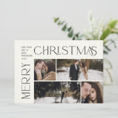 メリーモダンクリスマスタイポグラフィ4フォトプレイド シーズンカード (スタンド正面)
