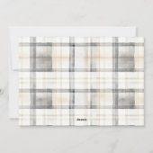 メリーモダンクリスマスタイポグラフィ5 Photo Plaid シーズンカード (裏面)