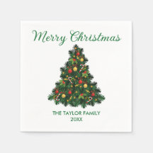 メリーモダンクリスマスツリーオーナメント紙