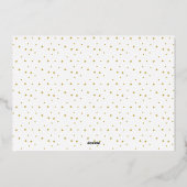 メリーモダンクリスマスツリーカスタム写真 箔シーズンカード (裏面)