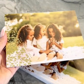 メリーモダンクリスマスツリーカスタム写真 箔シーズンカード