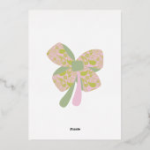 メリーモダンクリスマスツリーズ金箔カード 箔シーズンカード (裏面)