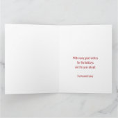 メリーモダンクリスマスツリー写真コラージュ赤 カード (内部)