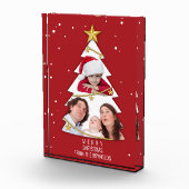 メリーモダンクリスマスツリー写真コラージュ赤 フォトブロック (右)