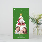 メリーモダンクリスマスツリー写真コラージンググリーン (スタンド正面)