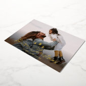 メリーモダンクリスマスツリーTrio 2写真金ゴールド 箔シーズンカード (回転した状態)