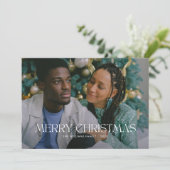 メリーモダンクリスマストレンディーシンプル家族の写真 シーズンカード (スタンド正面)