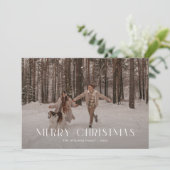 メリーモダンクリスマストレンディー一枚写真家族 シーズンカード (スタンド正面)