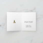 メリーモダンクリスマスハッピーサンタホリデー シーズンカード (内部)