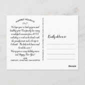 メリーモダンクリスマスハンドレター写真コラージュ ポストカード (裏面)