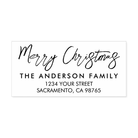 メリーモダンクリスマスパーソナライズされた休暇 セルフインキングスタンプ (デザイン)