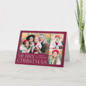 メリーモダンクリスマスパープル4写真 シーズンカード (正面)