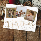 メリーモダンクリスマスフェイク金ゴールド3写真 ポストカード