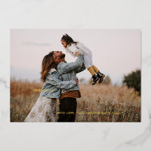 メリーモダンクリスマスフォイルのフォトカード