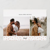 メリーモダンクリスマスフォイルのフォトカード 箔シーズンカード (裏面)