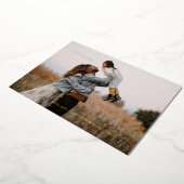 メリーモダンクリスマスフォイルのフォトカード 箔シーズンカード (回転した状態)