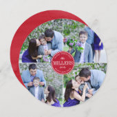 メリーモダンクリスマスフォトカード |ラウンドカード シーズンカード (正面/裏面)