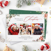 メリーモダンクリスマスフローラ3 Photo Greeting シーズンカード