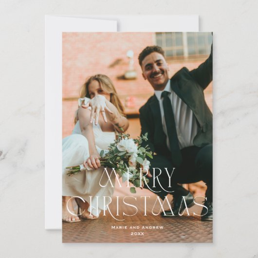 メリーモダンクリスマスホリデーデザイン シーズンカード (正面)