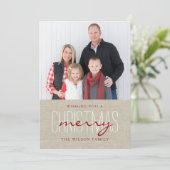 メリーモダンクリスマスホリデーフォトカード シーズンカード (スタンド正面)
