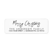 メリーモダンクリスマスホリデー差出人住所 ラベル (正面)