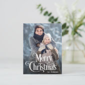 メリーモダンクリスマスホリデーPHOTOグリーティングポスト ポストカード (スタンド正面)