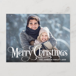 メリーモダンクリスマスホリデーPHOTOグリーティングポスト ポストカード