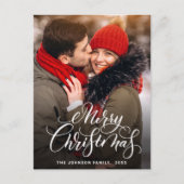 メリーモダンクリスマスホリデーPHOTOグリーティング ポストカード (正面)