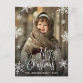 メリーモダンクリスマスホリデーPHOTOグリーティング ポストカード (正面)