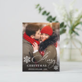 メリーモダンクリスマスホリデーPHOTOグリーティング ポストカード (スタンド正面)