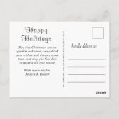 メリーモダンクリスマスホリデーPHOTOグリーティング ポストカード (裏面)