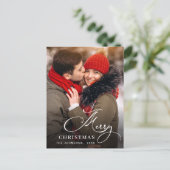 メリーモダンクリスマスホリデーPHOTOグリーティング ポストカード (スタンド正面)