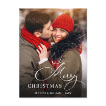 メリーモダンクリスマスホリデーPHOTOグリーティング