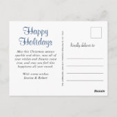 メリーモダンクリスマスホリデーPHOTOグリーティング ポストカード (裏面)