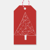 メリーモダンクリスマスホワイトスクリプトツリーカスタム ギフトタグ (裏面)