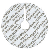 メリーモダンクリスマスホワイトホリデー ブラッシュドポリエステルツリースカート (正面)