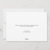 メリーモダンクリスマスリースグリーンホリデーカード シーズンカード (裏面)