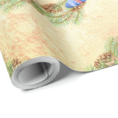 メリーモダンクリスマスリース赤イエローレター ラッピングペーパー (ロールコーナー)