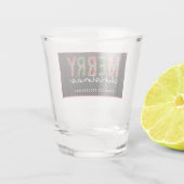 メリーモダンクリスマスレオパード印刷ミニマリスト ショットグラス (裏面)