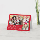 メリーモダンクリスマスレッド4写真 シーズンカード (正面)