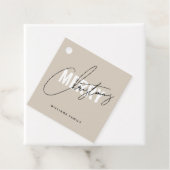 メリーモダンクリスマス休暇ベージュ フェイバータグ (インサイチュ)