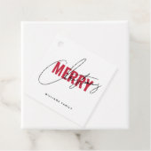 メリーモダンクリスマス休暇ホワイト フェイバータグ (インサイチュ)