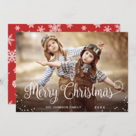 メリーモダンクリスマス写真あいさつ シーズンカード